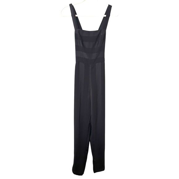 WAVERLY GREY Striped Straight Leg Jumpsuit Black XS - Picture 1 of 6